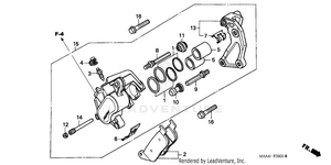Front Brake Caliper Schematic