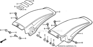 Rear Fender 82-83 Schematic