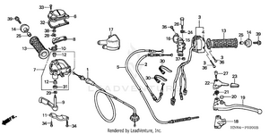 Handle Levers + Switches + Cables ('01-'05) Schematic