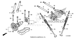 Camshaft + Valve Schematic