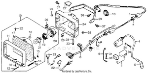 Wire Harness + Headlight + Switch + Ignition Coil 81-84 Schematic