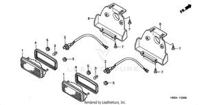 Taillight (trx500fa'01-'04/fga'04) Schematic