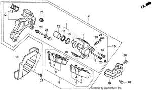 Rear Brake Caliper Schematic