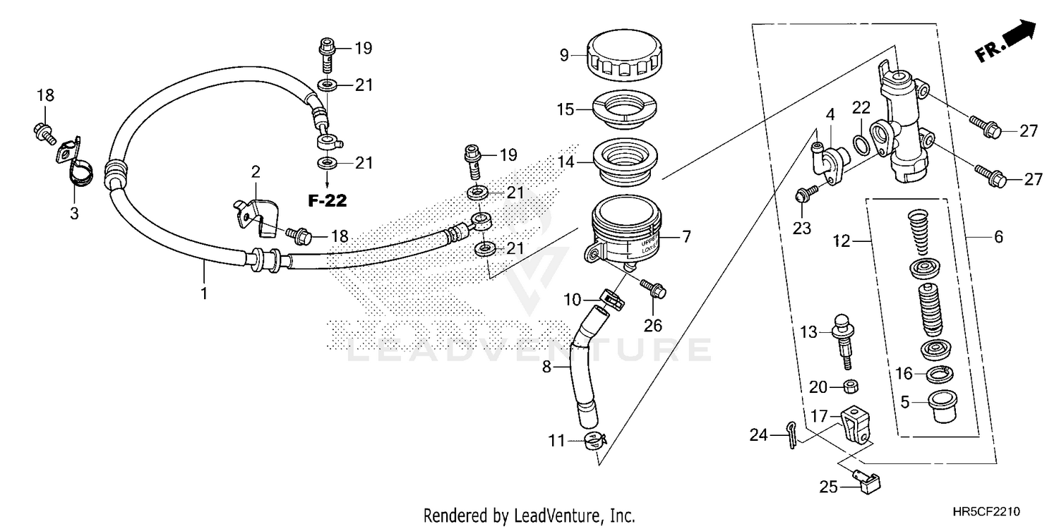 REAR BRAKE MASTER        CYLINDER