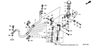 Rear Brake Master        Cylinder (1) Schematic