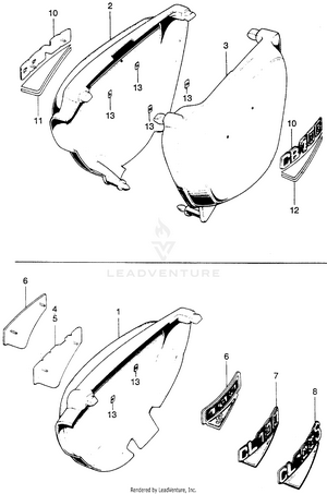 Side Cover + Side Cover Emblem Schematic