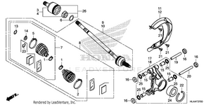 Rear Knuckle@rear        Driveshaft Schematic