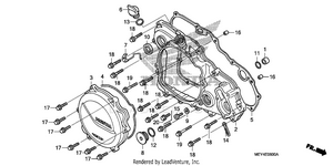 Right Crankcase Cover Schematic