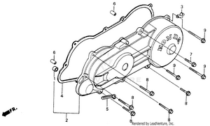Left Side Cover 88-93 Schematic