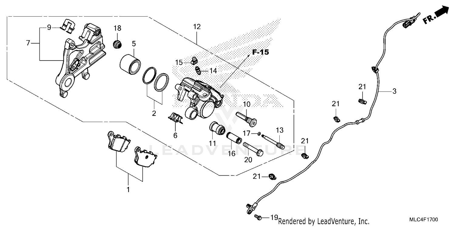 REAR BRAKE CALIPER