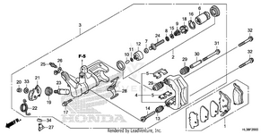 Rear Brake Caliper Schematic