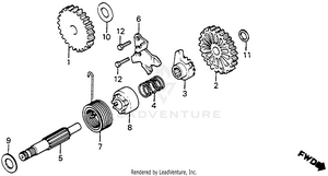 Kick Starter Spindle 80-81 Schematic