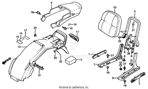 Rear Fender 85-86 Schematic