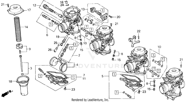 【HONDA】CBR1000F Parts Catalogue 4 1988 Honda CBR1000F OEM Parts