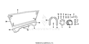 2 Piece Folding Poly     Windscreen (hardcoat) Schematic