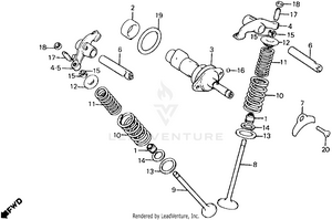 Camshaft + Valve Schematic