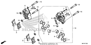Front Brake Caliper (1) Schematic