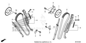 Cam Chain + Tensioner Schematic