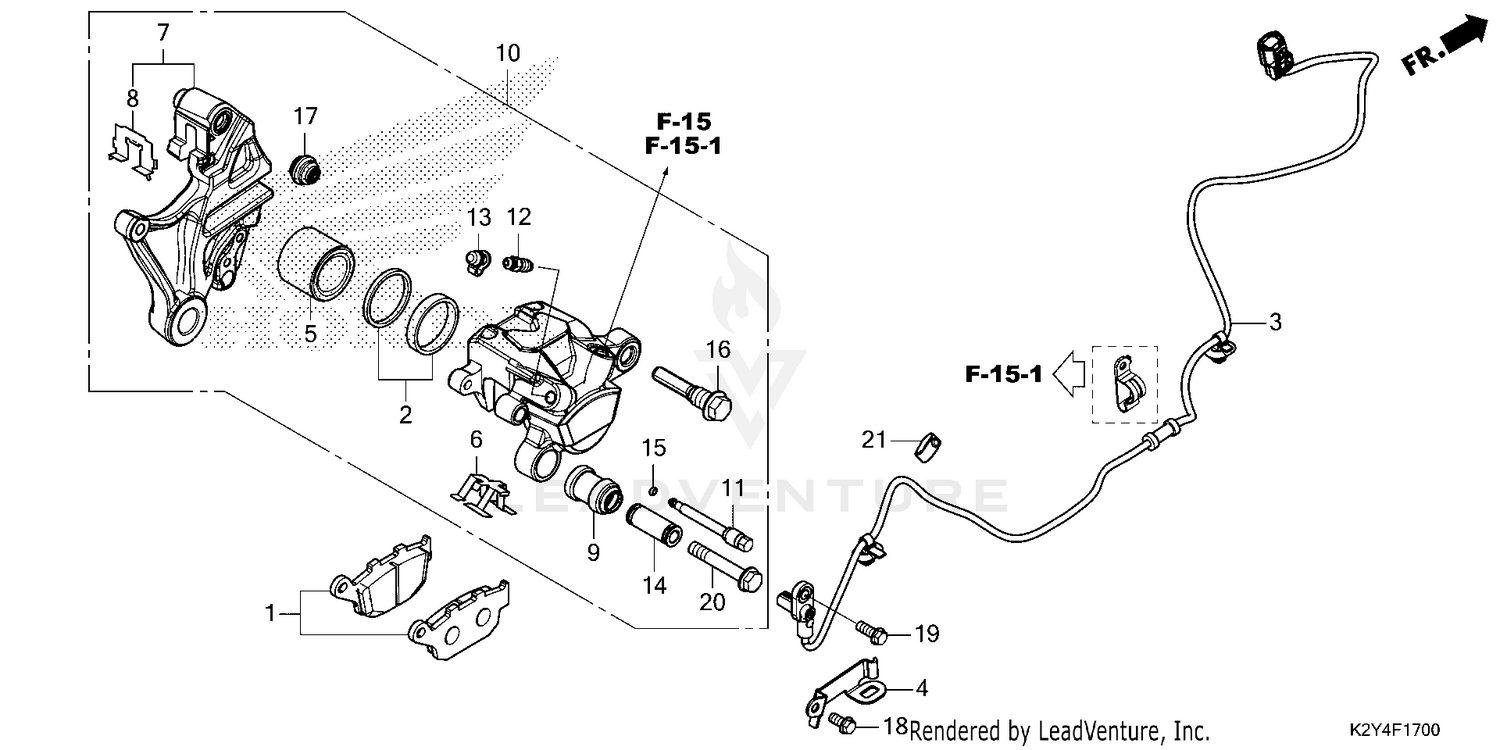 REAR BRAKE CALIPER