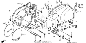 Left Crankcase Cover Schematic