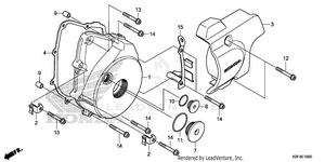 Left Crankcase Cover Schematic