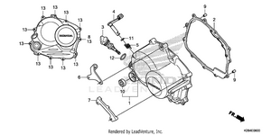 Right Crankcase Cover Schematic
