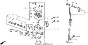 Vt1100c Fr. Brake Master Cyl. 95-96 Schematic