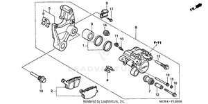 Rear Brake Caliper Schematic