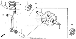 Crankshaft + Piston Schematic