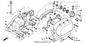 Left Crankcase Cover Schematic