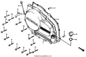 Right Crankcase Cover Schematic
