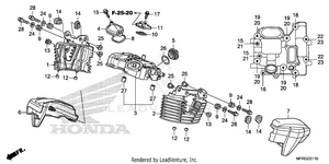 Rear Cylinder Head Cover Schematic