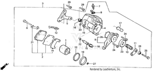 Rear Brake Caliper Schematic
