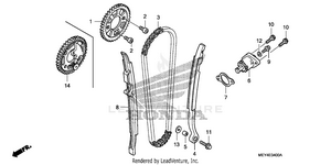 Cam Chain + Tensioner Schematic