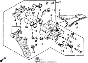 Rear Brake Caliper 82 Schematic