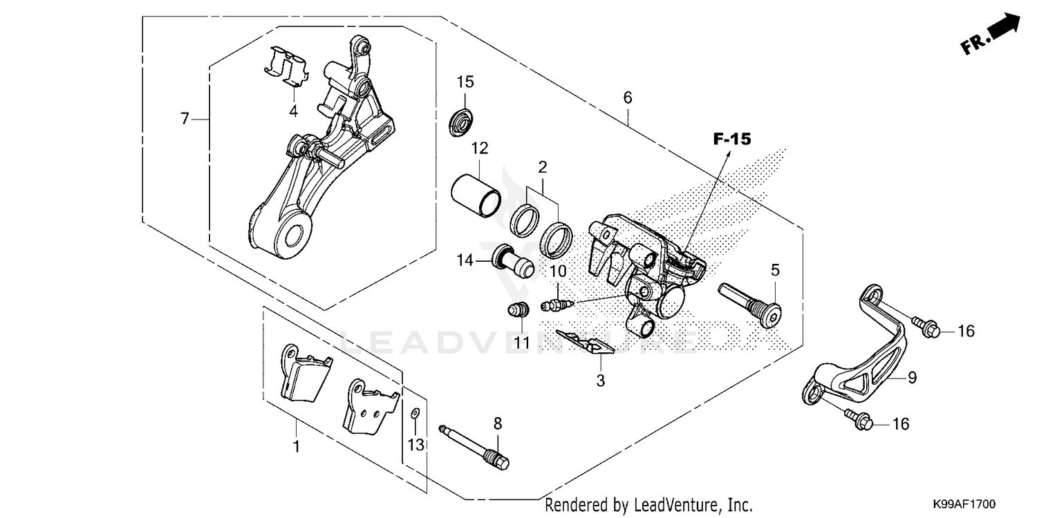 REAR BRAKE CALIPER
