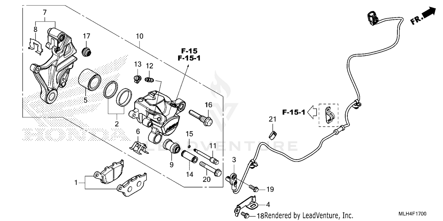 REAR BRAKE CALIPER