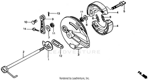 Rear Brake Panel 84-89 Schematic