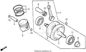 Crankshaft + Piston Schematic