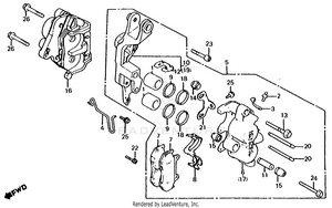 Front Brake Caliper Schematic
