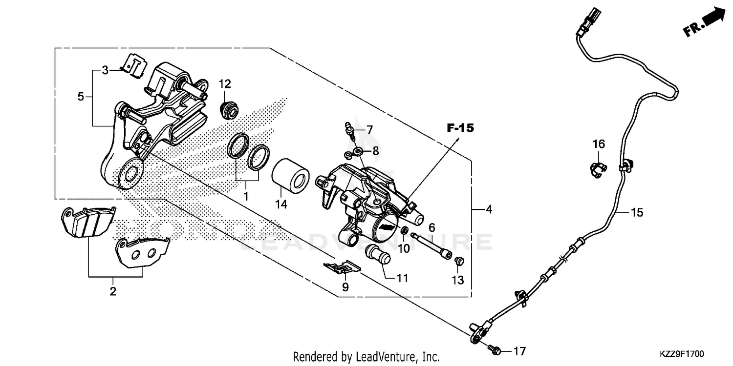 REAR BRAKE CALIPER