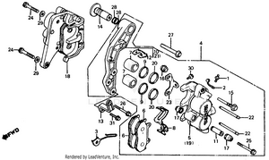 Front Brake Caliper 84 Schematic