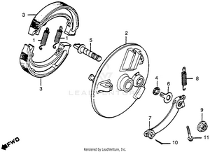 Front Brake Panel Schematic