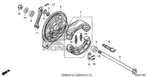 Rear Brake Panel Schematic