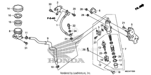 Rear Brake Master Cylinder Schematic