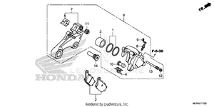 Rear Brake Caliper (1) Schematic