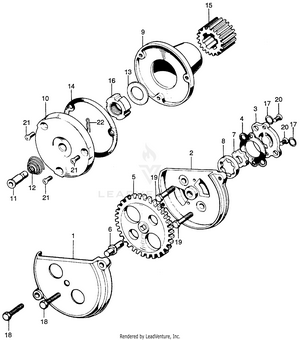 Oil Filter Rotor + Oil Pump Schematic
