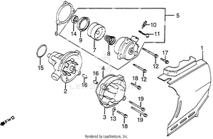 Rear Cover + Water Pump Schematic