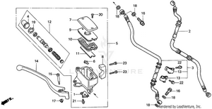 Vt1100c2fr. Brake Master Cyl. 95-97 Schematic
