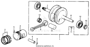 Crankshaft Piston Schematic